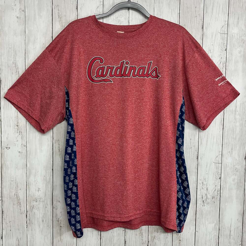 St Louis Cardinals Short Sleeve Mini Logo Baseball Silky T-Shirt